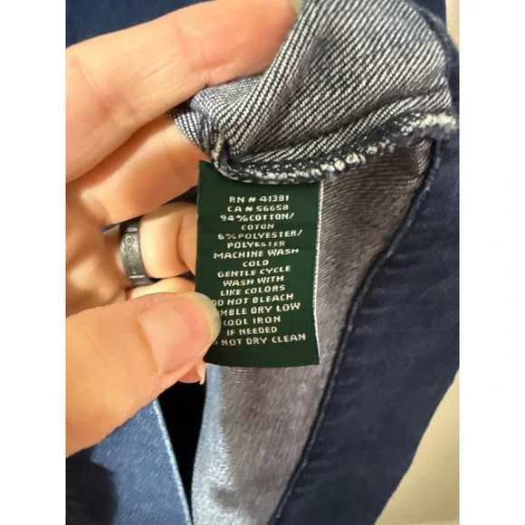 Lauren Ralph Lauren Blue Denim Bell Sleeve Boat Neck Shift Dress 4 Lagenlook - Picture 4 of 6